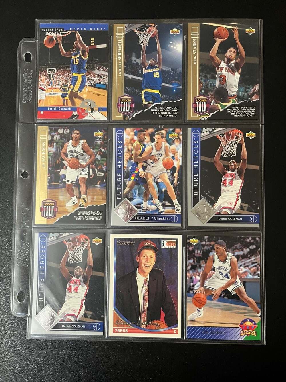 Lot of 18 Vintage 1993-1994 Upper Deck NBA Basketball Trading Cards